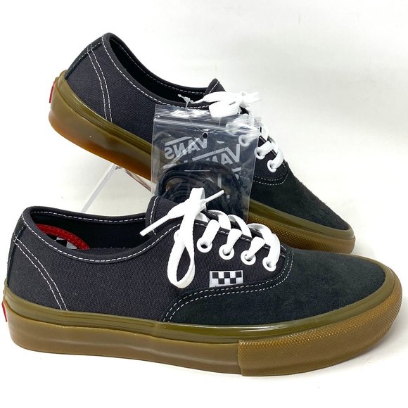 Vans Shoes - VANS Skate Authentic Shoes Women's Raven Gym Suede Canvas Black Size VN0A5FC8241